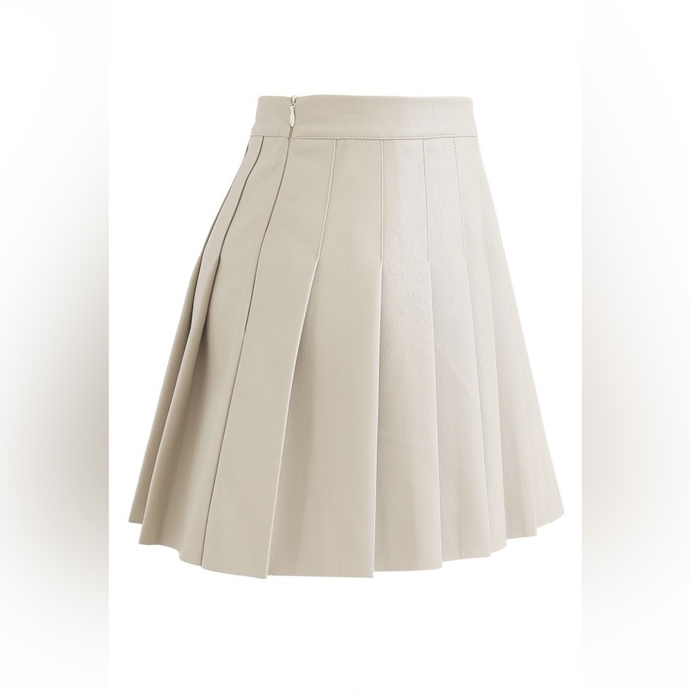 Oak + Fort vegan leather tennis skirt